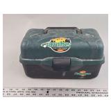 Flambeau Outdoors Green Plastic Tackle Box with Fishing Lures and Bobbers