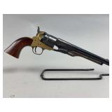 Cap and Ball Revolver with Brass Frame and Wood Grips