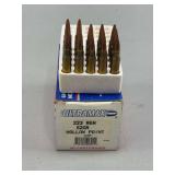 Ultramax 223 Rem 52 Grain Hollow Point Ammunition Box of 50 Cartridges