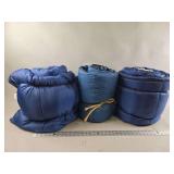 Exxel Outdoors Blue Sleeping Bags, Set of Three