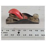 Cast Iron Woodworking Hand Plane with Red Lever Cap