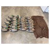 Avery Outdoors Greenhead Gear Mallard Duck Decoys with Cabela Mesh Bag - Lot of 24