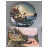 Terry Redlin and Thomas Kinkade Decorative Plates, WD-40, GE Lightbulb, and Visor Parts Group