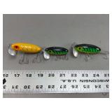 Fred Arbogast Jitterbug Fishing Lures Set of Three