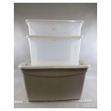 Sterilite Plastic Storage Totes - Set of Three
