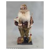 Fisherman Santa Claus Figure with Fishing Rod and Accessories