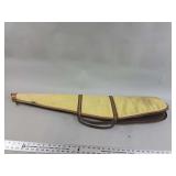 Canvas and Brown Vinyl Trim Gun Case with Soft Brown Interior Lining