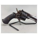 Engraved Folding Trigger Pocket Revolver with Checkered Polymer Grips