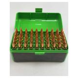 Reloaded .308 Winchester Ammunition in Green Plastic Case