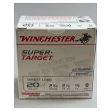 Winchester Super-Target 20 Gauge 2 3/4 Inch 7/8 Oz 8 Shot Target Load Ammunition 25 Rounds