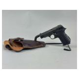 Unique Model 52 .22 L.R. Semi-Automatic Pistol with Leather Holster