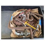 Industrial Steel and Iron Hardware Lot with Industrial Valve Components and Cogs