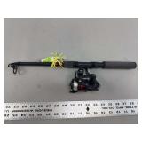 iProfishiency Prospin Tele 5-Foot Telescopic Fishing Rod and Spinning Reel Combo with Frog Lure