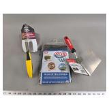 Hyde Outside Corner Tool, Goldblatt Large Inside Corner Trowel, and Last Lid Trash Can Lid