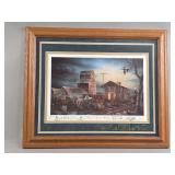 Framed Limited Edition Print 'Whistle Stop at Woden' by J.D. Speltz