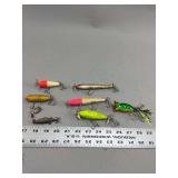 Assorted Fishing Lures Lot Including Heddon Wood Surface Cobra and Baby Torpedo