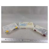Three Plano Plastic Tackle Boxes with Fishing Gear and Accessories