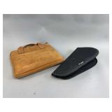 Brown Bag Company Tahoe Classics Leather Portfolio and Allen Black Fabric Pistol Case Lot of Two