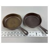 Set of Two Cast Iron Skillets Including Long Life Skillet 1753