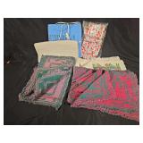 Woven Table Runners, Linens, and Heating Pad Grouping