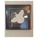 Framed Three-Dimensional Paper Relief Wild Turkey Art Sculpture Numbered 26/100 Dated 1998
