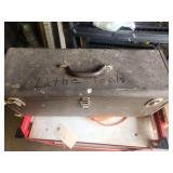 Kennedy Metal Tool Box with Craftsman High Speed Steel Lathe Chisels