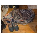 Rocky Boots, RedHead Duffel Bag, and Camouflage Hat
