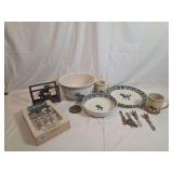 Tienshan Moose Country Dinnerware and Utensil Grouping