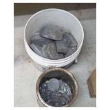 Lead Ingots, Poured Blocks, and Cast Fishing Weights in Buckets