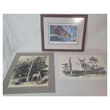 Group of Three Wildlife Prints Featuring Julie Crocker, J.R. Guthart, and Bob G. Hergus