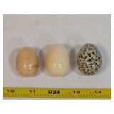 Three Stone Decorative Eggs in Polished Finish