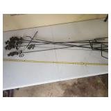 Metal Garden Flag Poles with Decorative Finials