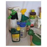 Group of Lawn Care Chemicals, Plant Foods, and Hose-End Sprayers