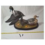 Ducks Unlimited Pintail Duck Figural Display Sculpture on Wooden Base