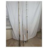 Group of Four Assorted Fishing Rods Including Garcia Conolon and Quantum Xtralite XP