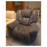 Gray Microfiber Reclining Armchair