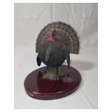 NWTF Struttin Time Wild Turkey Figurine Sculpture on Wooden Base Limited Edition