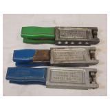 Three Metal Fishing Sinker and Jig Molds