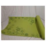 Green Floral Print Exercise Mat