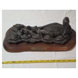 Ducks Unlimited The Mission Numbered Resin Sculpture on Wooden Base