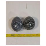 Two Polished Stone Eggs