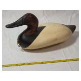 Carved Wooden Canvasback Duck Decoy