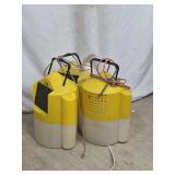 Yellow and White Plastic Bug Zappers with Handles and Cords