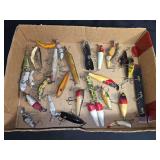 Wooden and Metal Fishing Lures, Assorted Styles and Colors