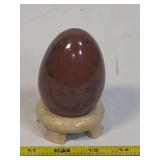 Polished Stone Egg with Matching Stand