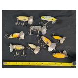 Fred Arbogast Jitterbug Fishing Lures Group of Eight