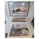 Group of Three Limited Edition Wildlife Prints by Phillip Crowe, John S. Wilson, and Robert E. Hinton