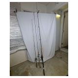 Three Fishing Rods and Reels Including Abu Garcia Conolon 200