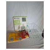 ClearView HDTV Antenna, Shop-Vac Disposable Filter Bags Type F, and Wire Storage Basket Lot