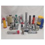 Assorted Flashlights and Portable Lanterns Including Eveready and Burgess Brands